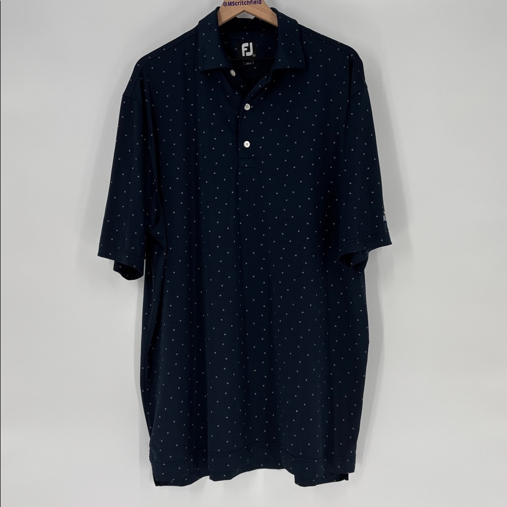 FootJoy Men's navy blue Golf Polo 2xl monogrammed kLLM fj